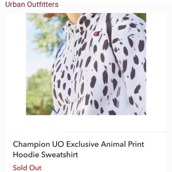 Champion Cropped Hoodie - Animal Print - Picture 4 of 4